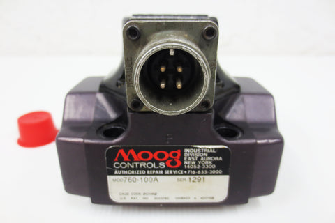 Moog Flow Control Servo Valve 760 Series 3000psi 4-Way 2-Stage Motor 275°F #1291