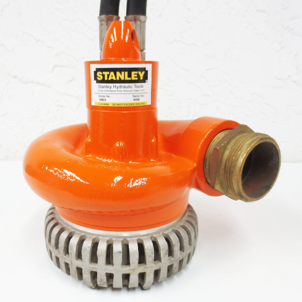 Stanley SM23 Submersible Hydraulic Water & Trash Pump 2.5" Pipe 2000 psi 375 gpm Serial 4356