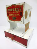 Vintage Burgess Batteries Store Display with Drawer, Burgess Flashlight Batterie