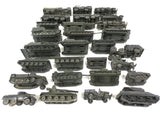 Lot of 29 Vintage Army Tanks and Trucks Toy Models by DBGM ROCO Austria