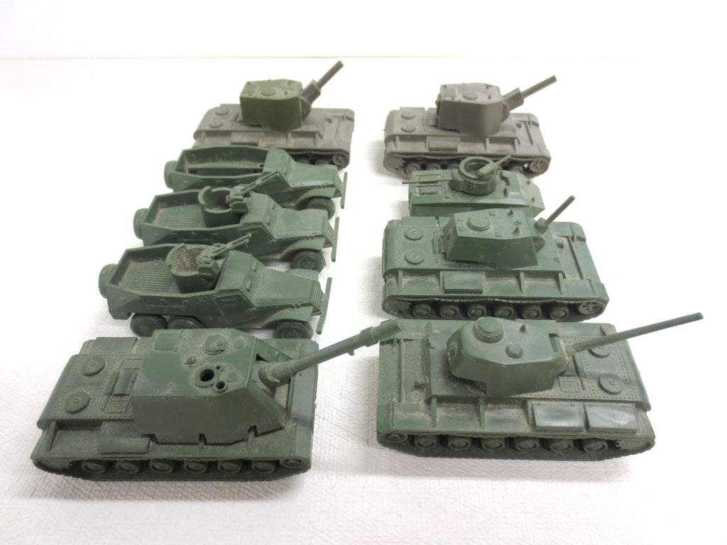 Lot of 9 Roskopf RMM KWSU WWII Army Military Mini Tanks Trucks, Toy Models WGER