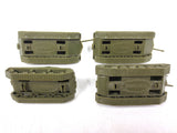 Lot of 4 Aurora WWII Army Military Mini Tanks, Toy Models, USA, Complete