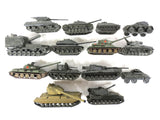 Lot of 14 DBGM ROCO WWII Army Military Mini Tanks and Cannon, Toy Model Austria