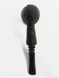 Vintage Elborg Rustic Danish Tobacco Pipe, 2 1/2" High Bowl, Bent, Fancy Stem
