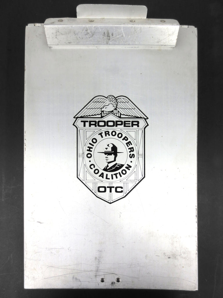 Vintage Police Metal Clip Board with Storage 9 X 3.75", Ohio Troopers Coalition