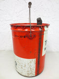 Vintage Texaco Motor Oil 5 Imperial Gallons Can, Improved Motor Oil, Red Green