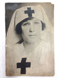 WWI Antique 1910 Postcard of a Red Cross Auxiliary Nurse, Canada, War Time