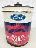 Vintage 1967 Ford Tractor Hydraulic Oil 4.16 Imperial Gallons Can, M-2C41-A