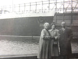 Vintage Photo of the Mauretania Ship Ocean Liner, Old Montreal Port, 2 Chimneys