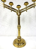 Vintage Catholic Church Brass Altar Candelabra 25" Candlestick Holder, Swivels