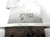 Vtg Original Bowie Knife by Solingen 13" Imperial Gudedge Germany, Wood Handle