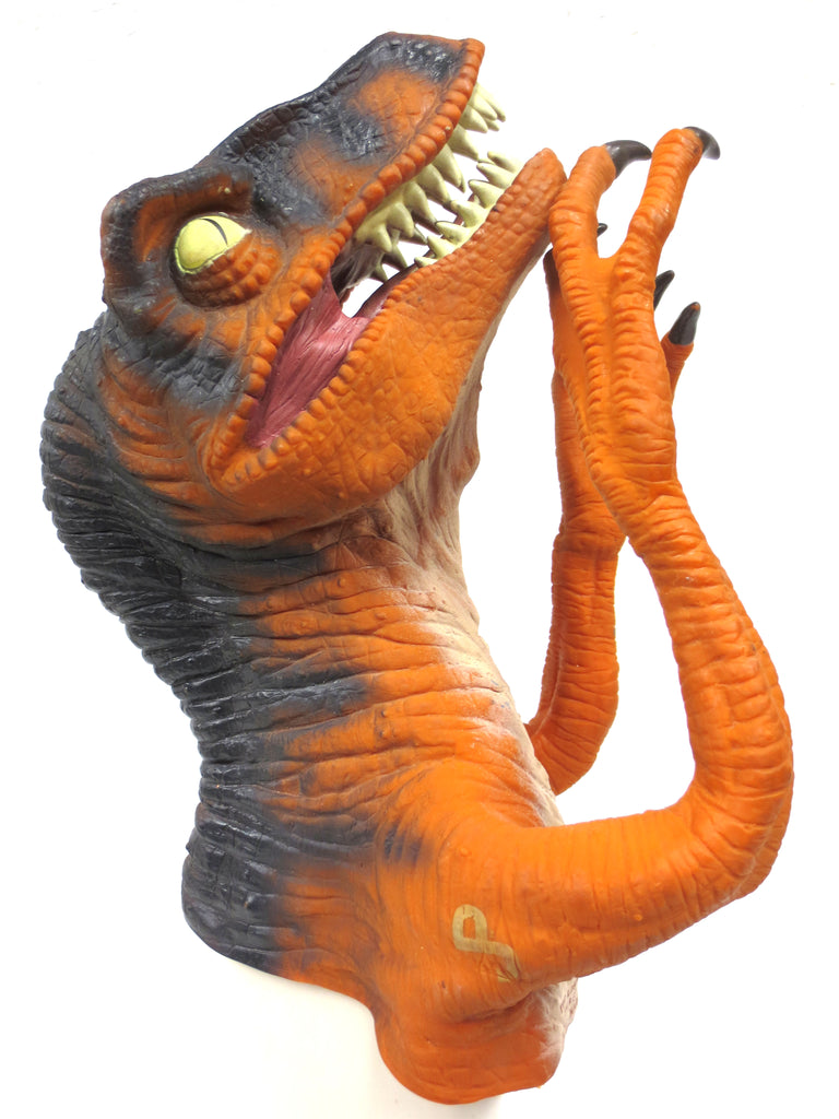 Vintage 1996 Jurassic Park T-Rex Dinosaure Hand Puppet 12", Screaming, Glowing