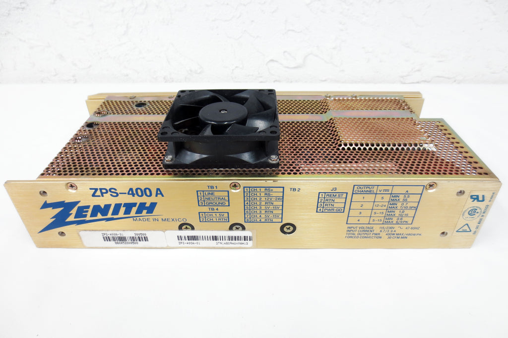 Zenith ZPS-400A Switching Adjustable Regulated DC Power Supply 400W 8 Output Fan