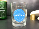 Vintage Pan Am Airlines Cocktail Glass Tumbler Advertising, Whisky Shot, USA