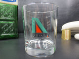 Vintage Alitalia Airlines Cocktail Glass Tumbler Advertising, Whisky Shot, Italy