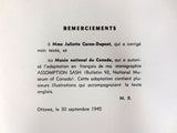 Vintage 1945 Book on Assomption Sash "Ceintures fléchées" from Quebec, Canada