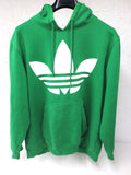 Vintage Adidas 3 Stripes Streifen Kangaroo Hoodie, XL Size, Green, White inside