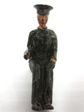 Vintage Lead Toy Army Lorry Truck Driver with Uniform, Red lips, 1 1/2" England
