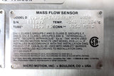 Micro Motion Mass Flow Sensor Model D 40S-SS-CAJON/NPT 8919, 1250 PSIG
