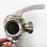 3-Way Stainless Steel Sanitary Valve 2" Male Threaded, Disassembles in 4