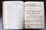 Antique 1850's Piano Music Scores Book, Juanita Quadrille by P. Laroche, Engravings, 14 X 10.5"