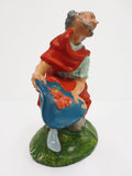 Vintage Manger Creche Figurine 5" Shepherd or Beggar, Paper Mache Italy