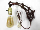 Antique Victorian Bridge Arm for Floor Lamp, Ornate Celtic Cast Iron Arm, Rewire