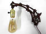 Antique Victorian Bridge Arm for Floor Lamp, Ornate Celtic Cast Iron Arm, Rewire