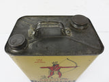 Vintage Archer Lubricants Motor Oil 2 US Gallons Can, Red Indian Archer, Omaha N