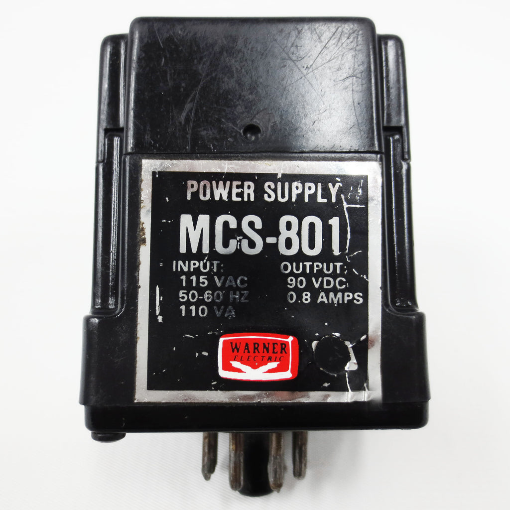 Warner Electric MCS-801 Power Supply  8-Pin 115VAC in / 90VDC out