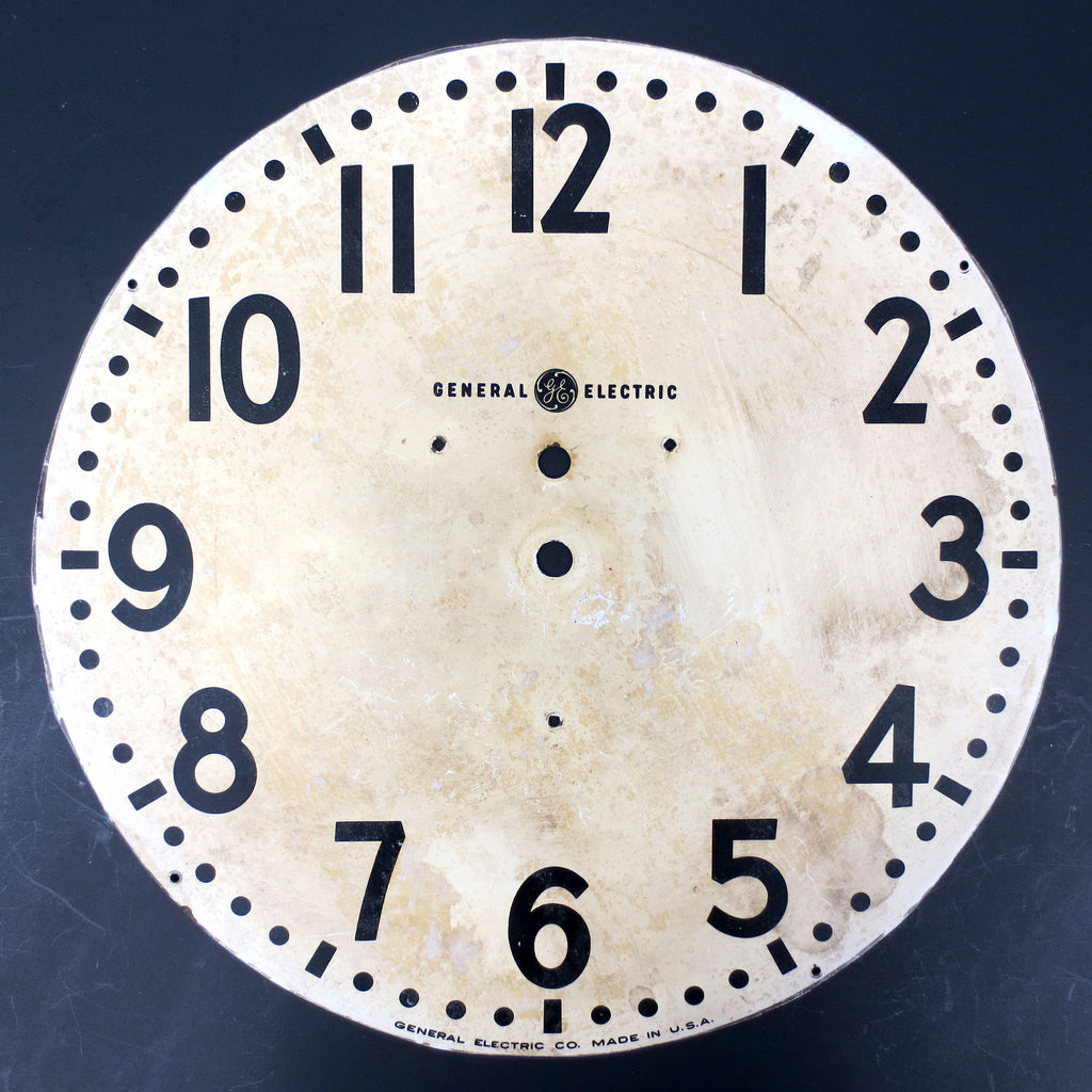 Vintage General Electric GE Wall Clock Dial Face 12", Industrial School Shop Wal