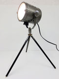 Vintage BKD Germany Camera Tripod 38" with Theater Spotlight Stage Lamp 5" Dia.