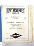 Vintage 1950's Lewis Montreal General Hardware Store Catalogue #70, Illustrated