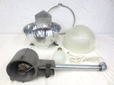 Vintage 1960s Holophane Street Light Globe Fixture 12" Dia Industrial Bubble Gum