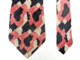 Vintage Pink Camo Necktie Signed Magis Italy, Blue Pink White Camo, Wool, 54"