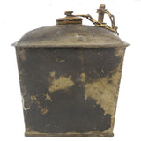 Antique WWI Army Military Brass Lamp Gas Canister Box with Screw On Brass Lid