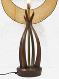 Vintage Mid Century Danish Modern Eames Era Wood Sculptural Lamp 31" Spirals