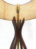 Vintage Mid Century Danish Modern Eames Era Wood Sculptural Lamp 31" Spirals