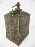 Antique WWI Army Military Brass Lamp Gas Canister Box with Screw On Brass Lid