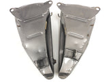 Pair of 1995-1996 Harley Davidson Motorcycle Split Gas Tanks, 96 FLSTF Black and Silver, Matching Serials, Left & Right