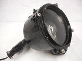 Vintage WWII 1940's Navy Army Morse Code Aldis Signal Lamp Spotlight, Spare Lens, Wood Box, Hand Held, Portable