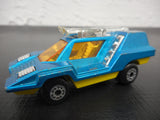 Vintage 1975 Matchbox Space Car Cosmobile Model 68, Made in England, Lesney Superfast, Blue, Yellow