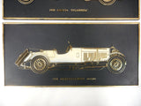 Vintage 1928 Mercedes-Benz and 1930 Lancia Dilambda Wall Plaques 11 X 5" Made in England