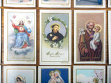 Lot of 23 Antique 1920's Miniature Lithograph Holly Catholic Cards Printed by Cromo NB Italy, Gold Paint