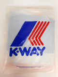 Vintage 1980’s K-Way Kway Jacket Windbreaker, Zip Up Waterproof Raincoat, Size 5, Model 126, Pink White Blue, New Old Stock NOS