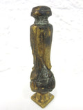 Antique Art Nouveau Bronze Wax Seal Stamp Sceau 3" Tall, Corinthian Column Pillar Sculpture, Blank, No Monogram Engraved