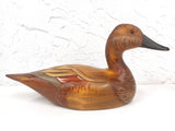 Vintage Wooden Pintail Hen Duck 14" Solid Pine, Hand Carved in USA, Signed S. Hart, Wooden Bird Factory Original