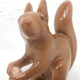 Vintage Porcelain Squirrel Animal Figurine 3.5" with Acorn, Signed Bing & Grondhal, Designed by Svend Jespersen
