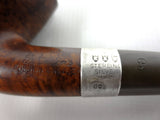 Vintage Estate Perterson's Dublin Castle Tobacco Pipe 5 1/2" with a Hallmarked Sterling Silver Ring, Made in the Republic of Ireland No 69