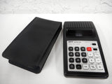 Vintage 1975 APF Mark 50 Scientific Calculator from Japan, Black Leather Pouch, Retro Led Display